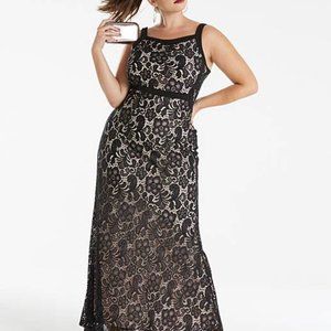 Johanna Hope Black Lace Maxi Dress